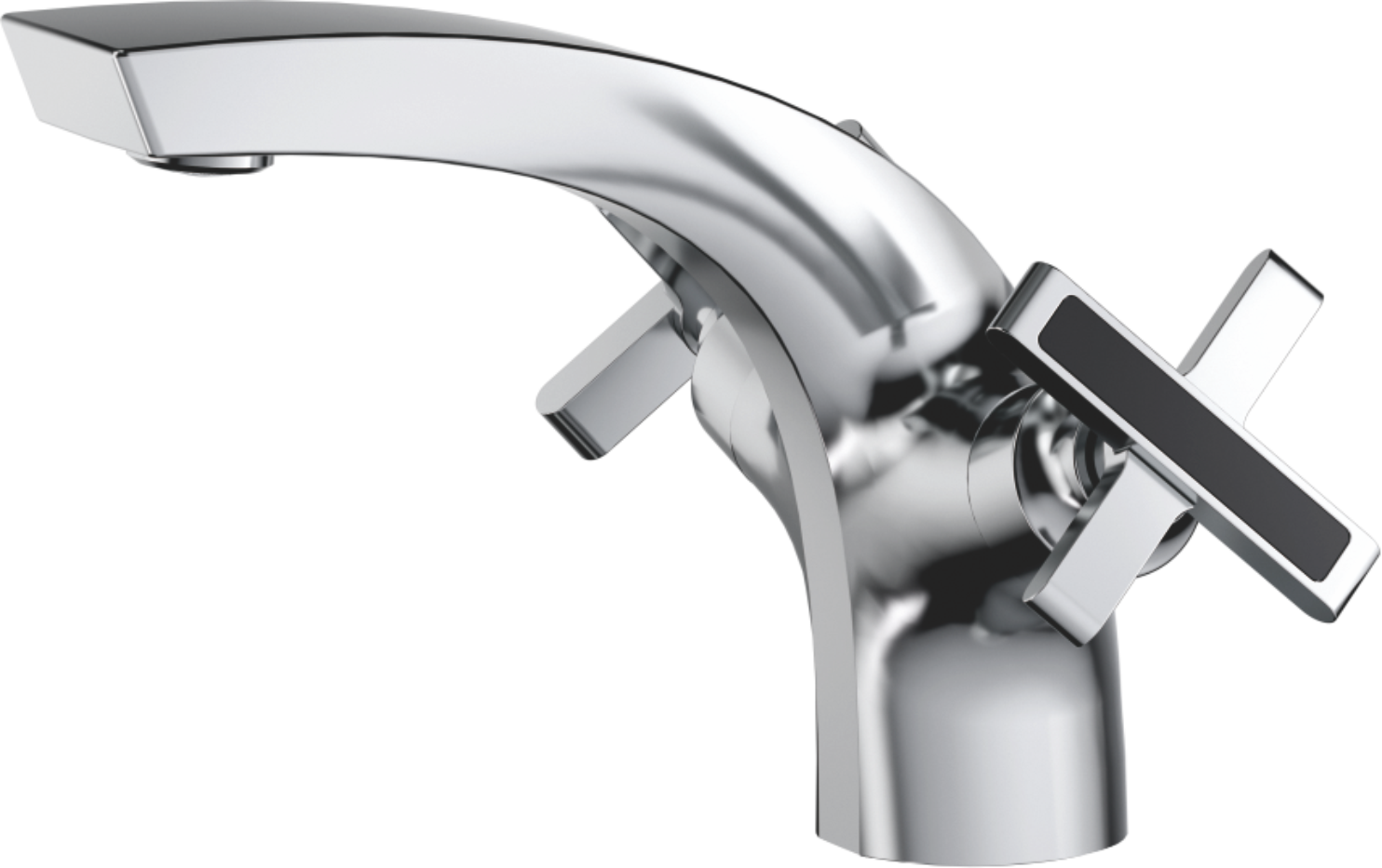 Смеситель для раковины, двухвентильный, хром, B10832