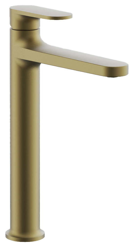 Смеситель для раковины-чаши, высокий, брашированное золото, B11713-5
