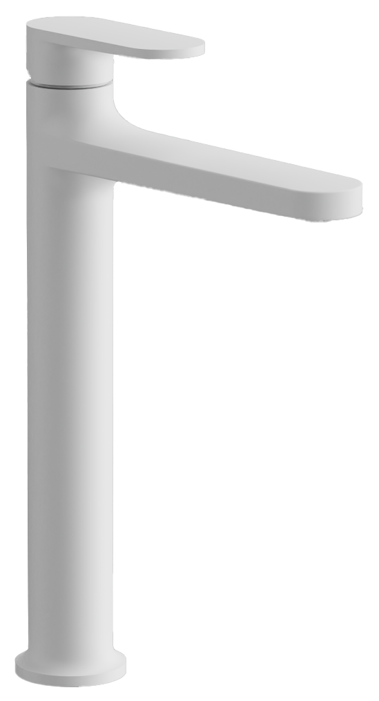 Смеситель для раковины-чаши, высокий, белый, латунь, B11713-8