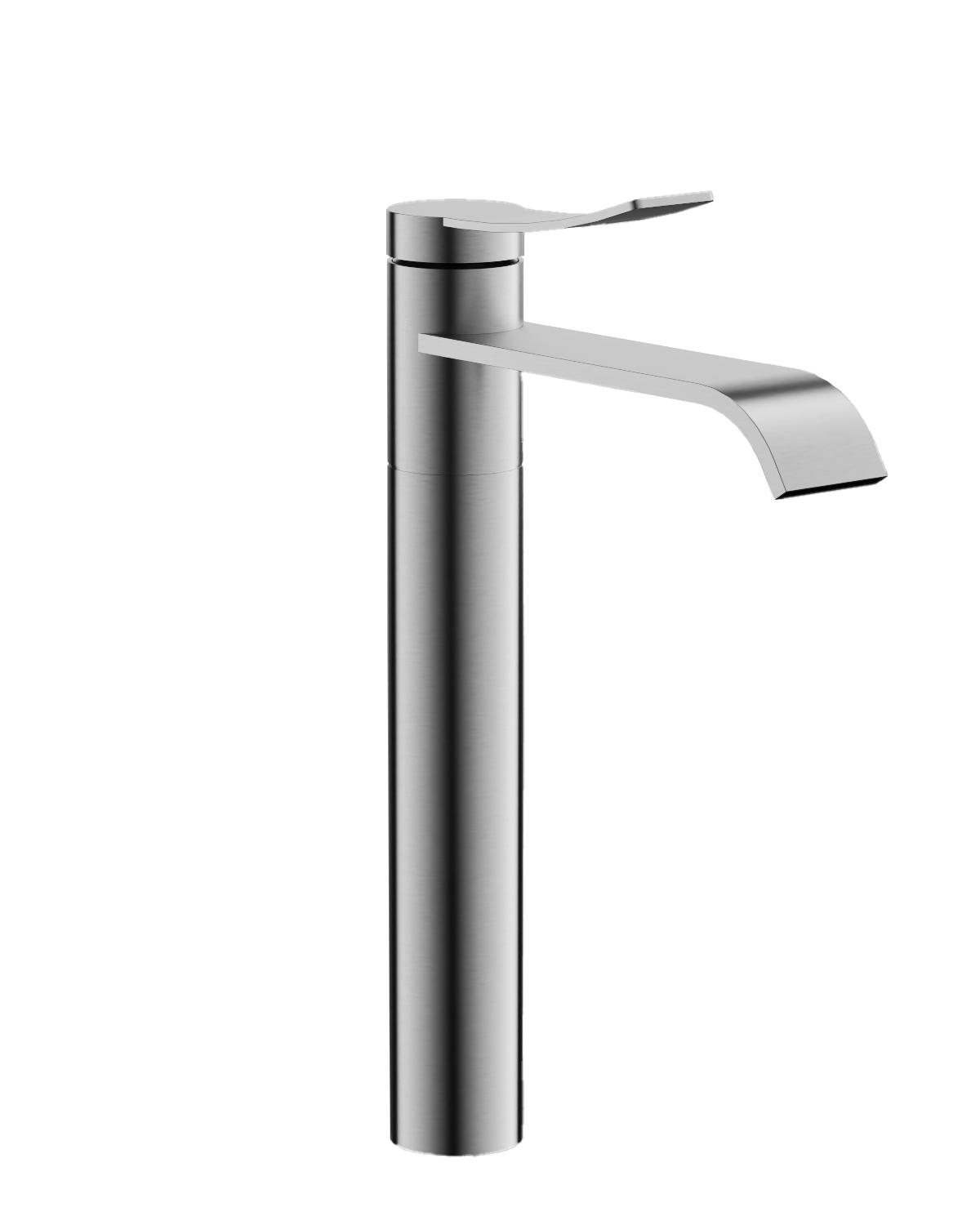 Смеситель для раковины-чаши, высокий, сатин, нержавеющая сталь, B11812-1