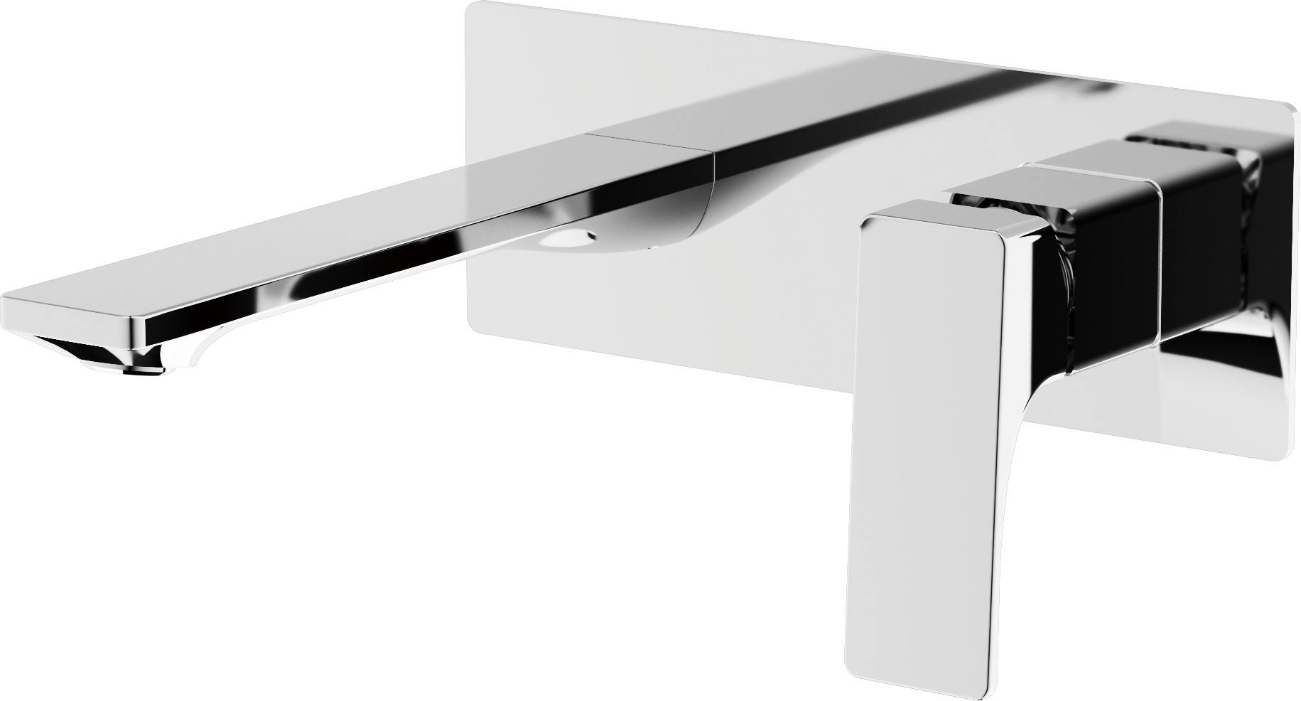 Смеситель для раковины, настенный, хром, латунь, B14709