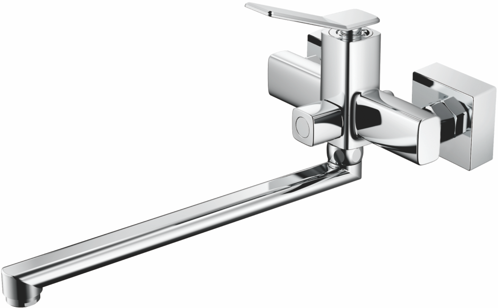 Смеситель для ванны, длинный излив, хром, B22618