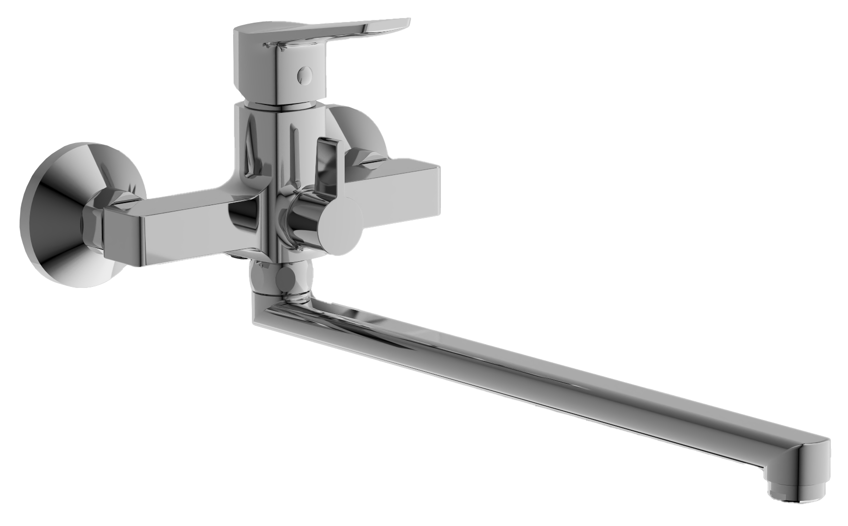 Смеситель для ванны, длинный излив, хром, B22715