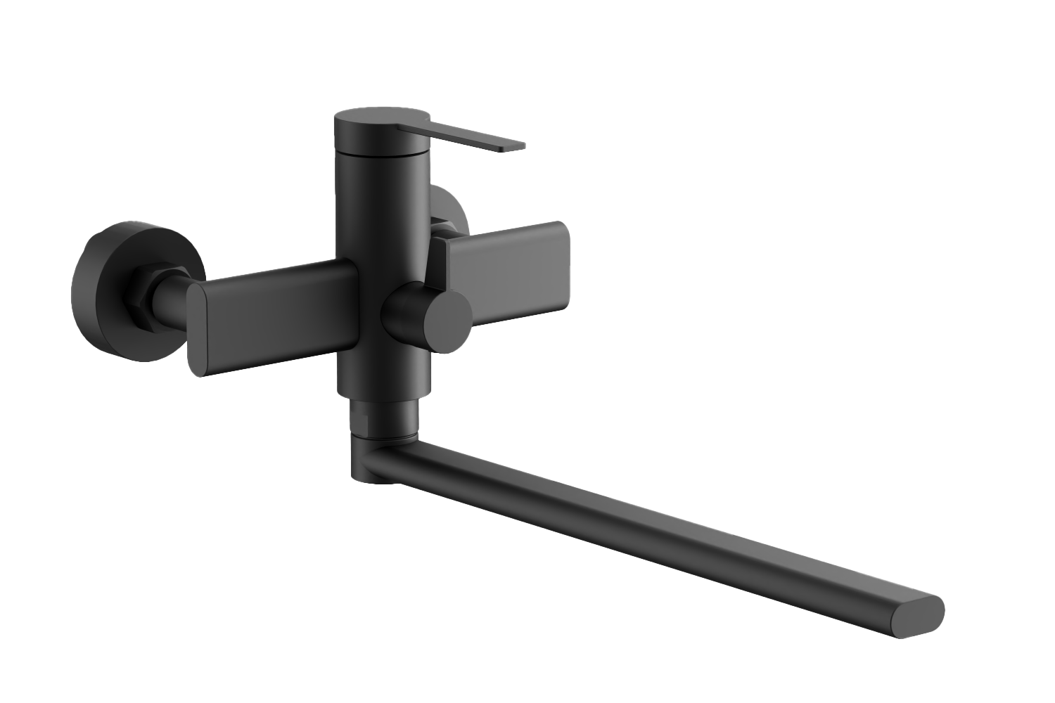 Смеситель для ванны, длинный излив, черный, B22813-7