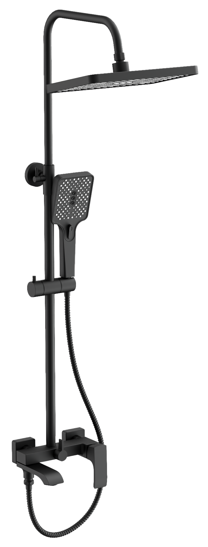 Душевая система, излив-переключатель, черный, B24507-7