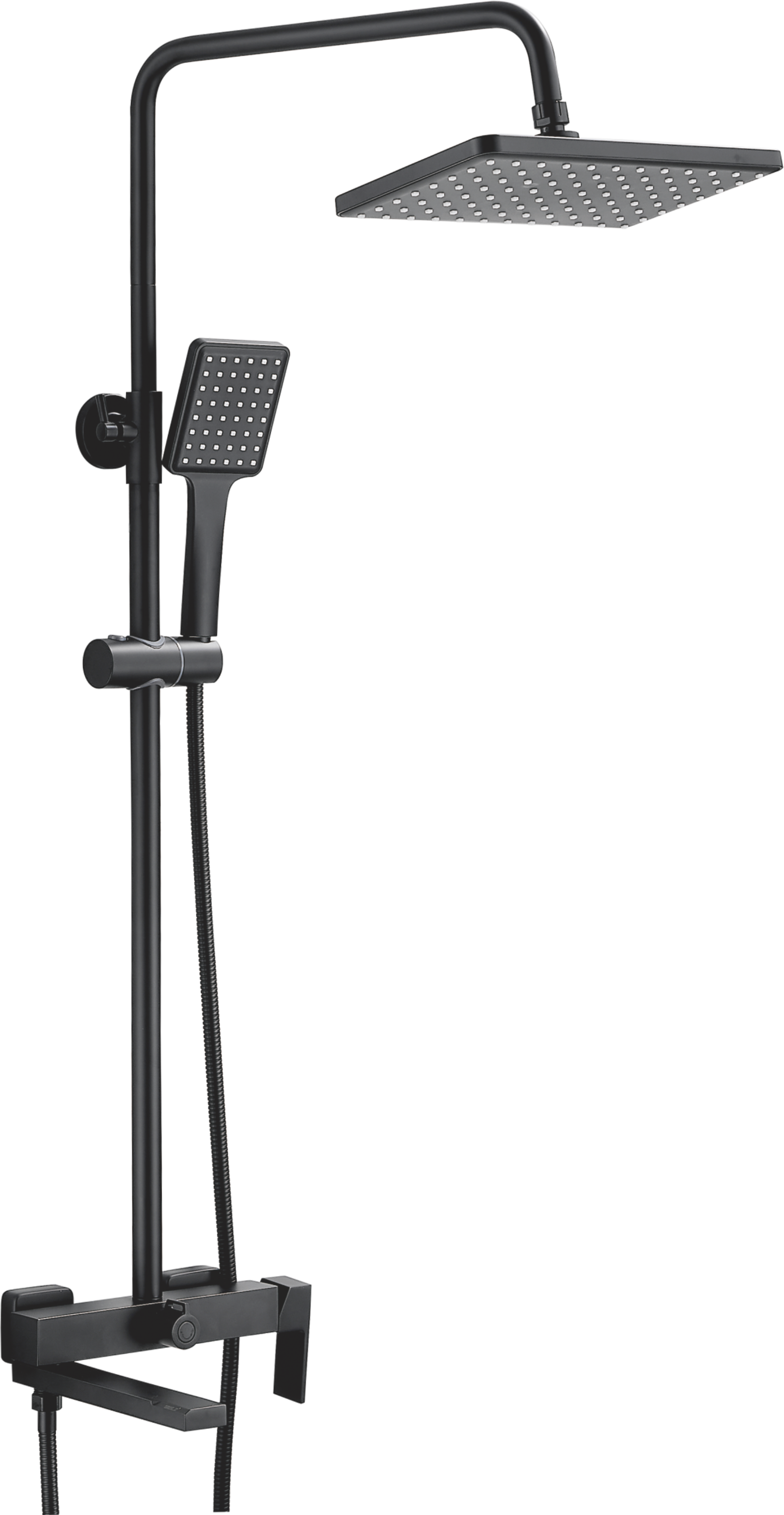 Душевая система, излив-переключатель, черный, B24613-7