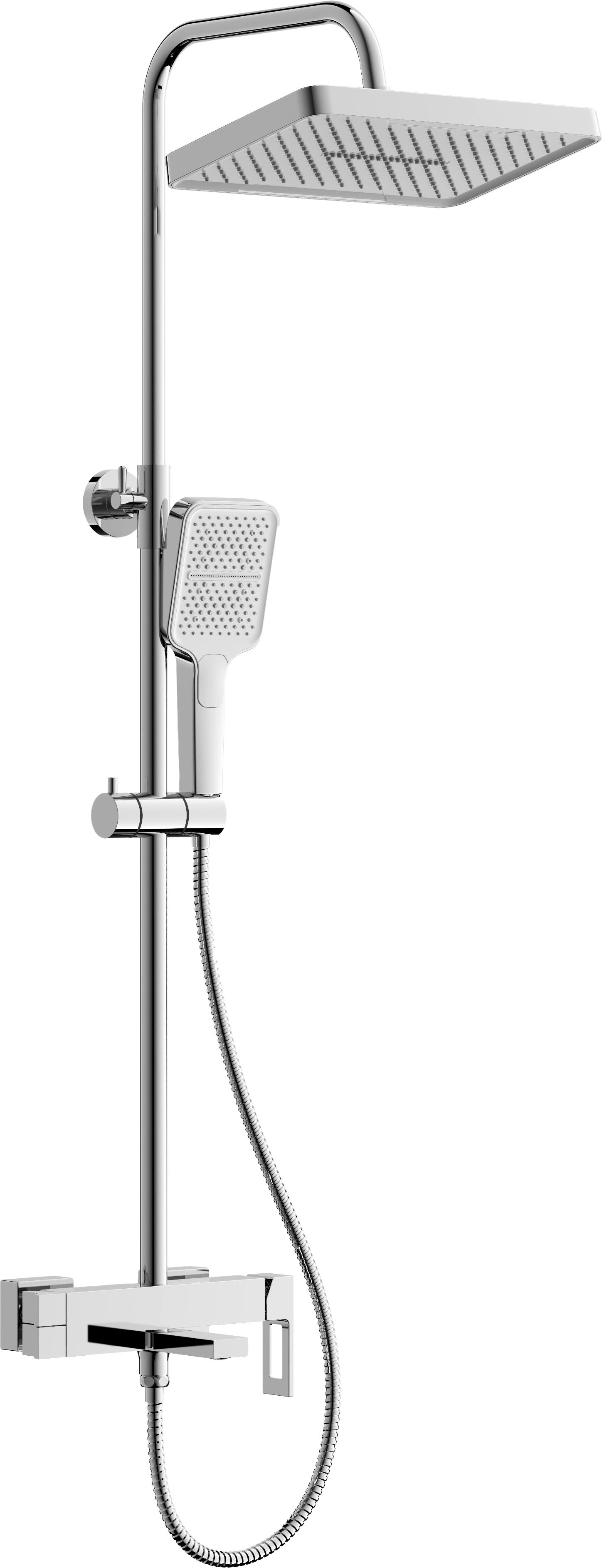 Душевая система, излив-переключатель, хром, B24658