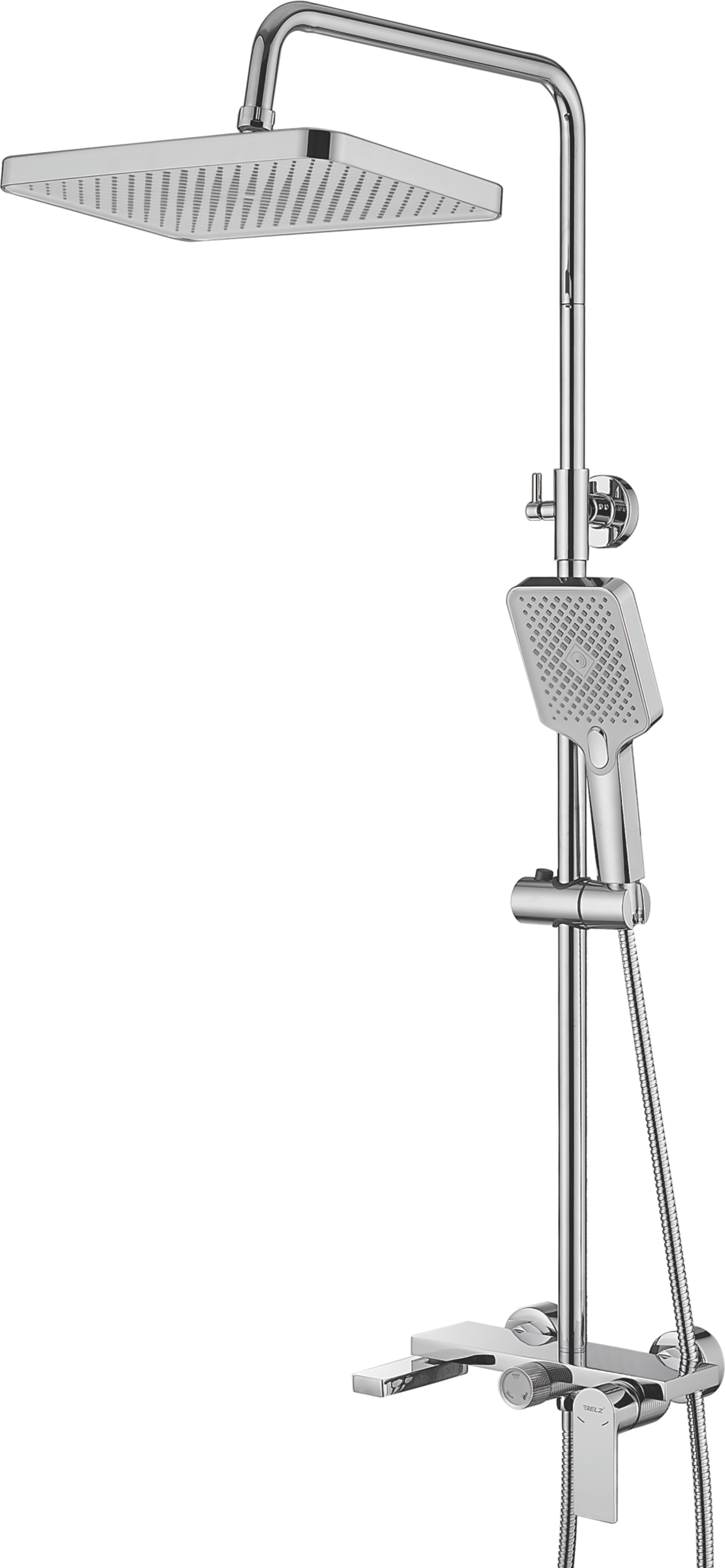 Душевая система, поворотный излив, хром, B24678