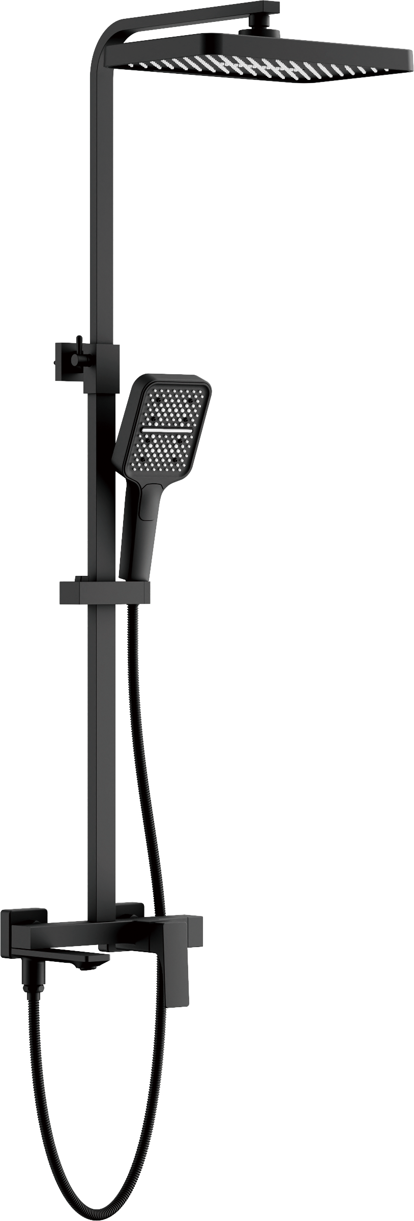 Душевая система, излив-переключатель, черный, B24709-7
