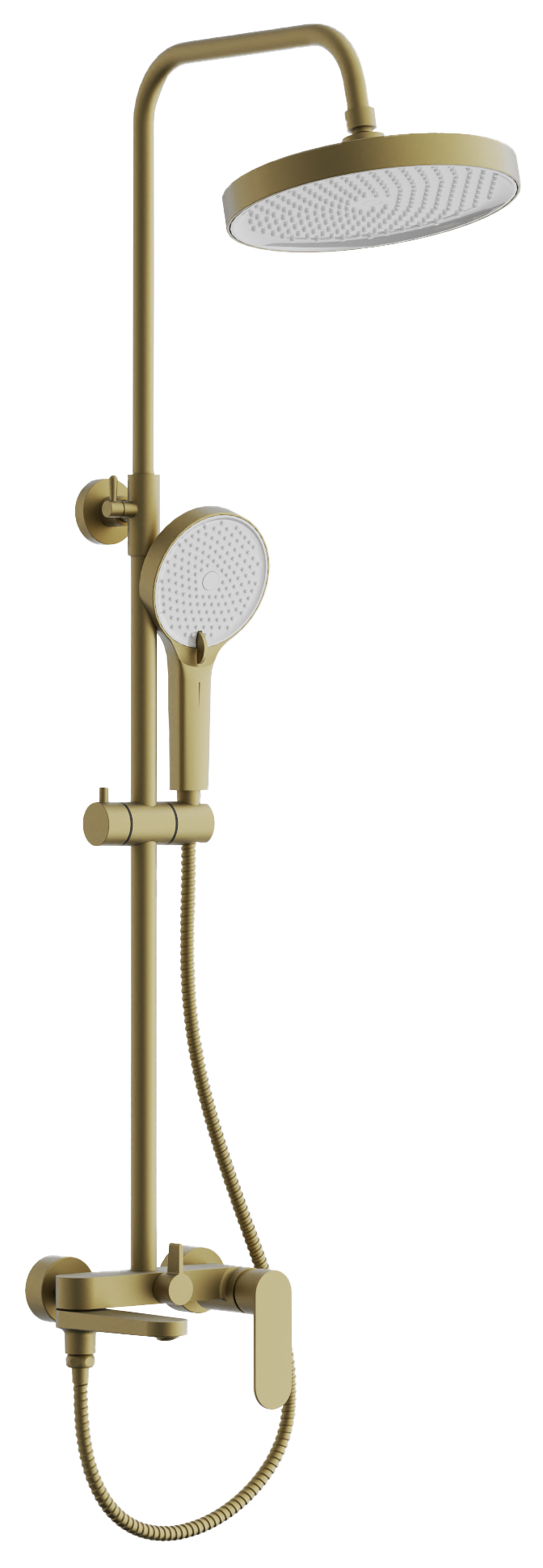 Душевая система, излив-переключатель, брашированное золото, B24713-5