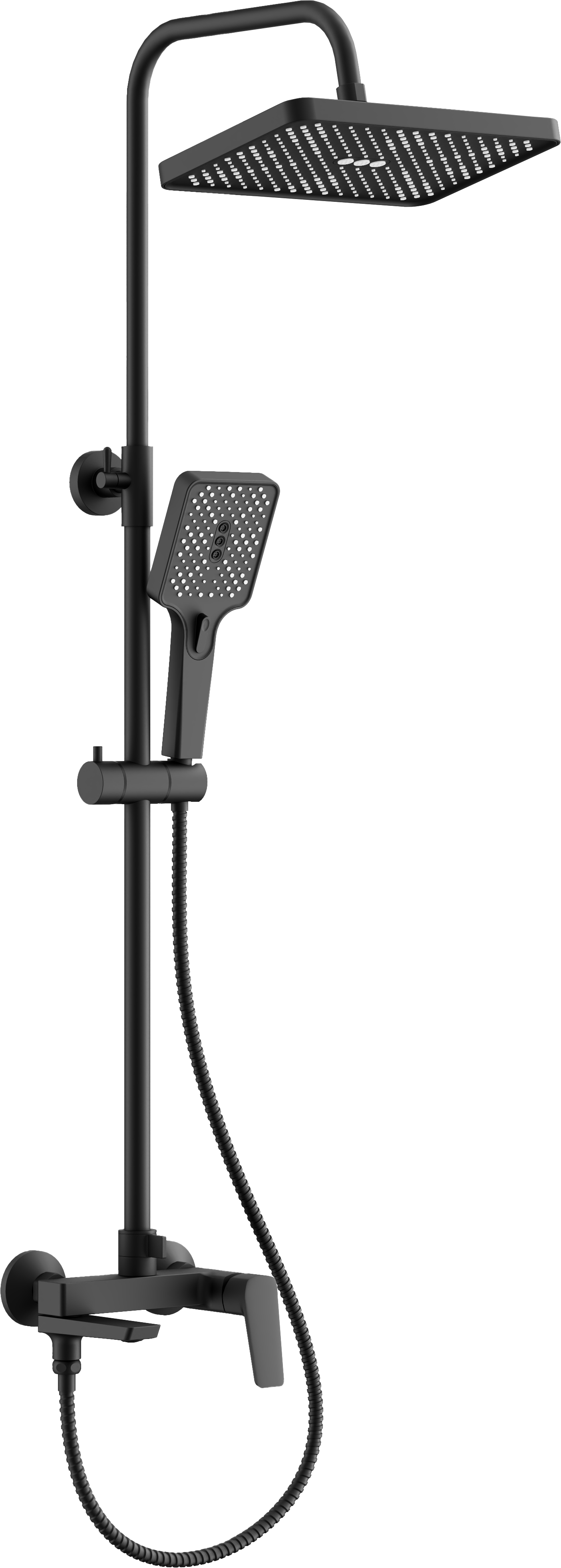 Душевая система, излив-переключатель, черный, B24715-7