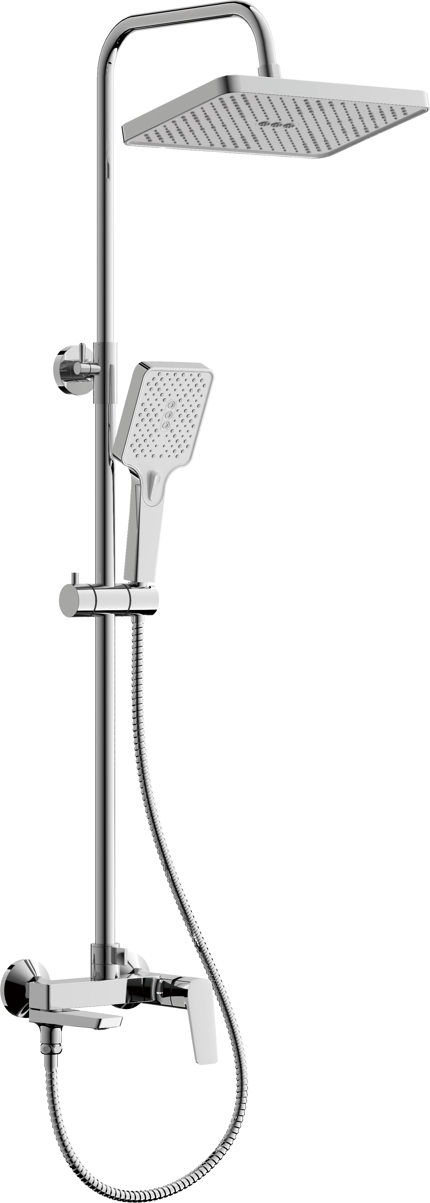 Душевая система, излив-переключатель, хром, B24715