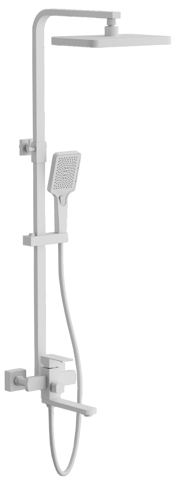 Душевая система, поворотный излив, белый, B24817-8