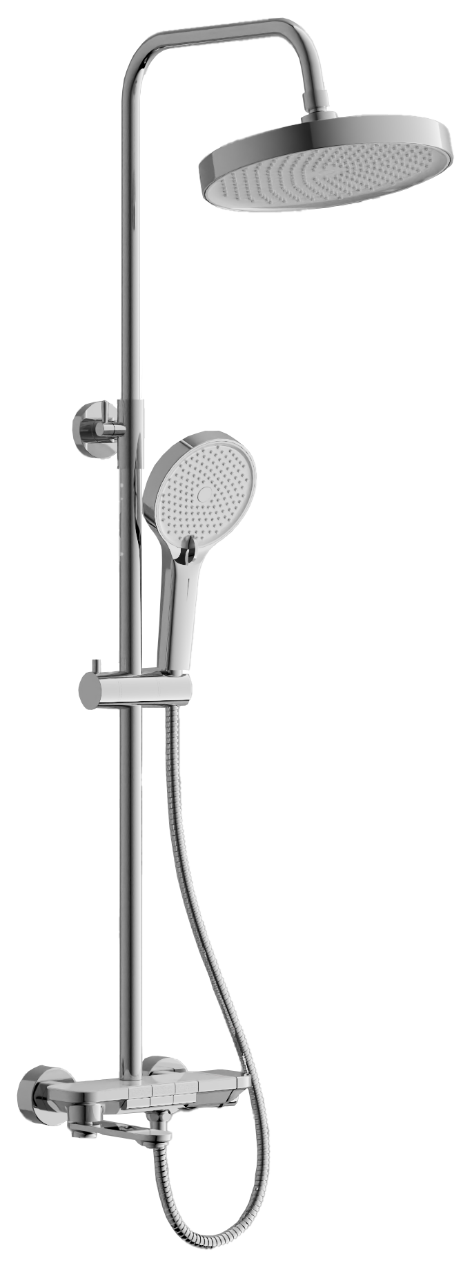 Душевая система, клавишный переключатель, хром, B25713