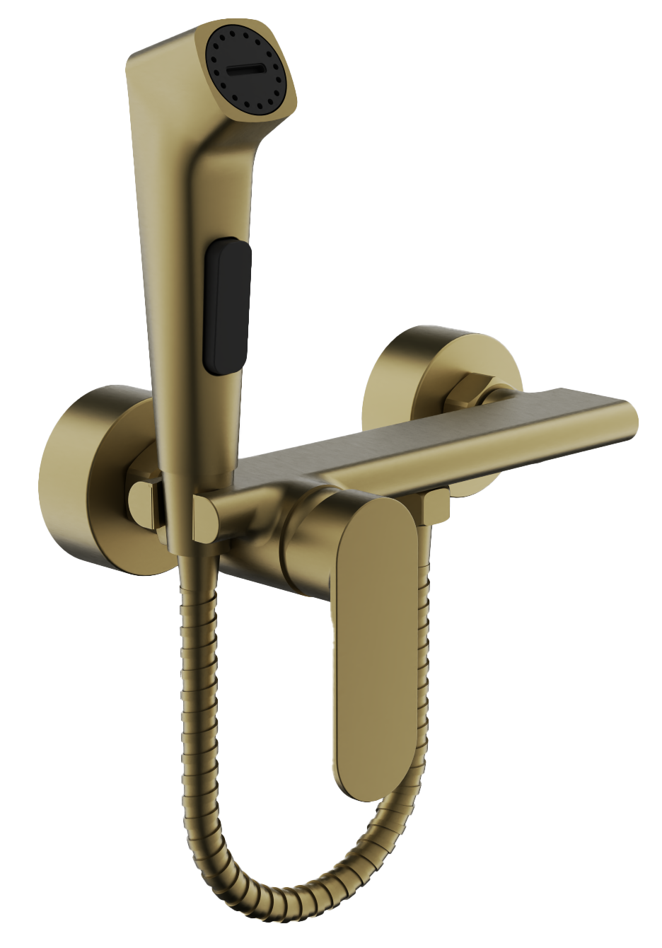 Смеситель гигиенический, с гигиенической лейкой, брашированное золото, B55645-5