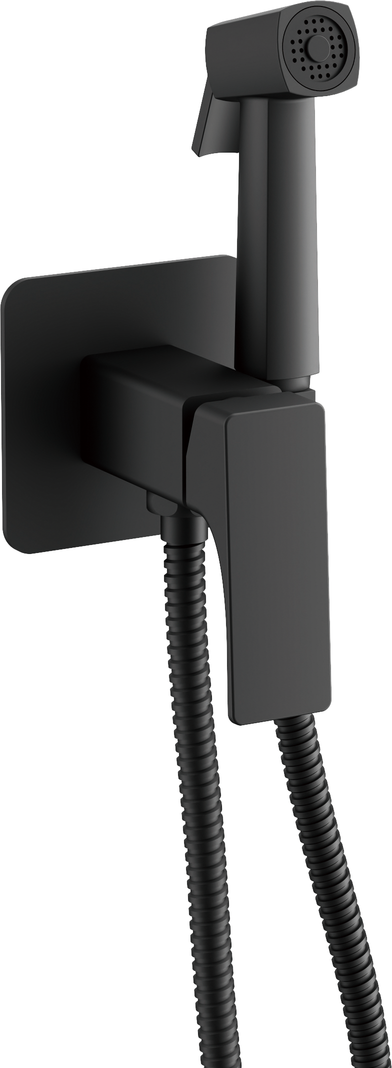 Смеситель гигиенический, с гигиенической лейкой, черный, латунь, B55709-7