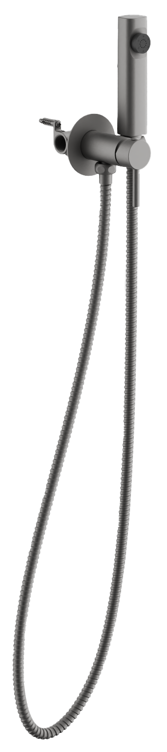 Смеситель гигиенический, с гигиенической лейкой, оружейная сталь, B55804-3