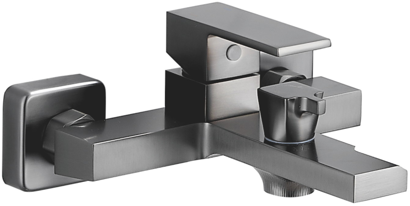 Смеситель для ванны, короткий излив, оружейная сталь, B60613-3