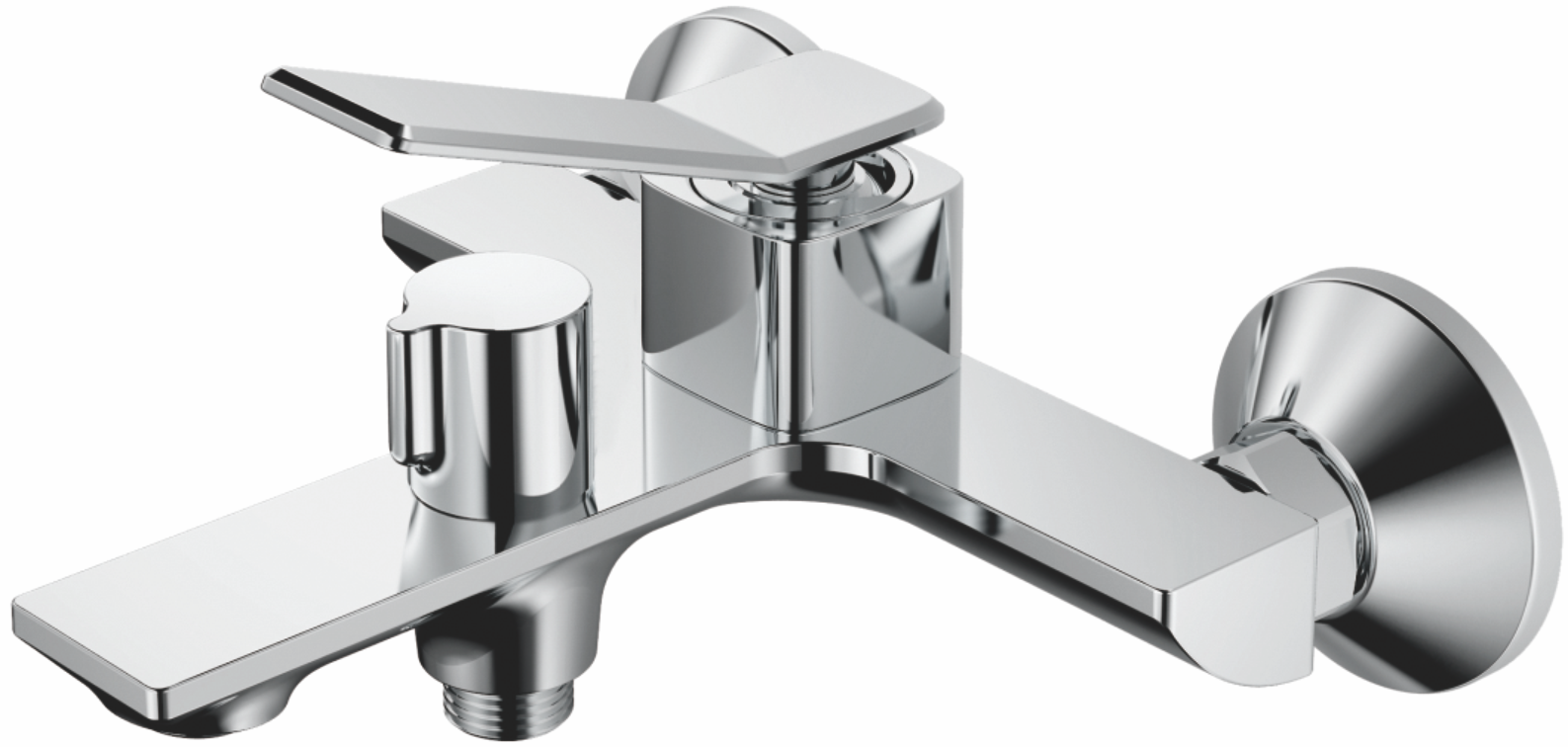 Смеситель для ванны, короткий излив, хром, B60618