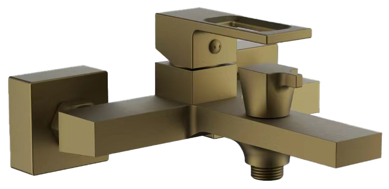 Смеситель для ванны, короткий излив, брашированное золото, B60658-5