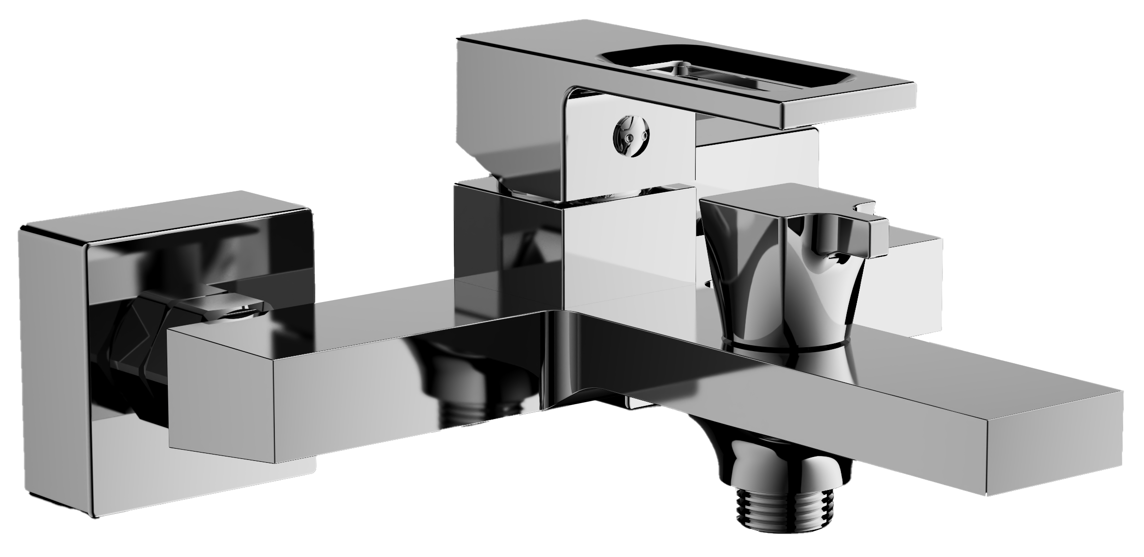 Смеситель для ванны, короткий излив, хром, B60658