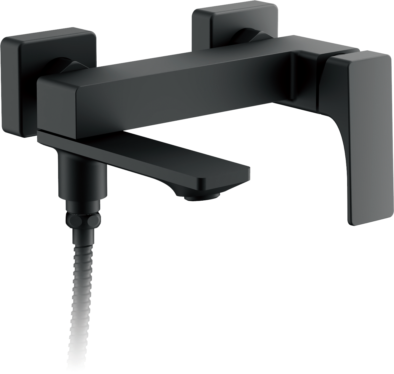 Смеситель для ванны, короткий излив, черный, латунь, B60709-7