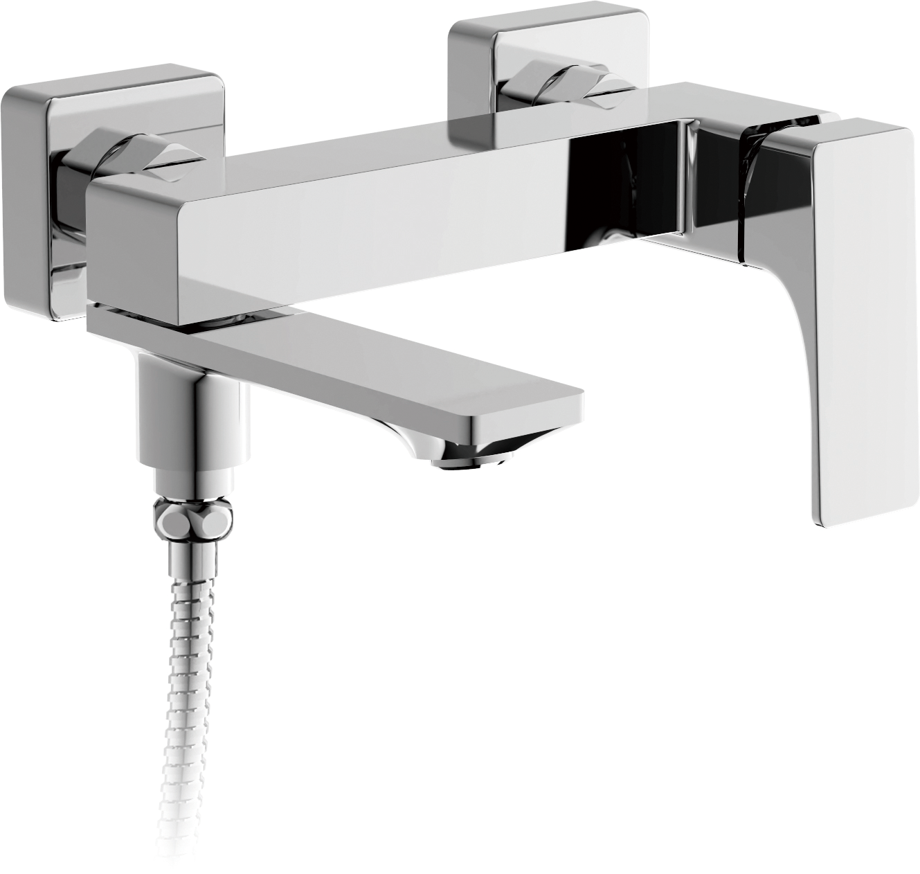 Смеситель для ванны, короткий излив, хром, латунь, B60709