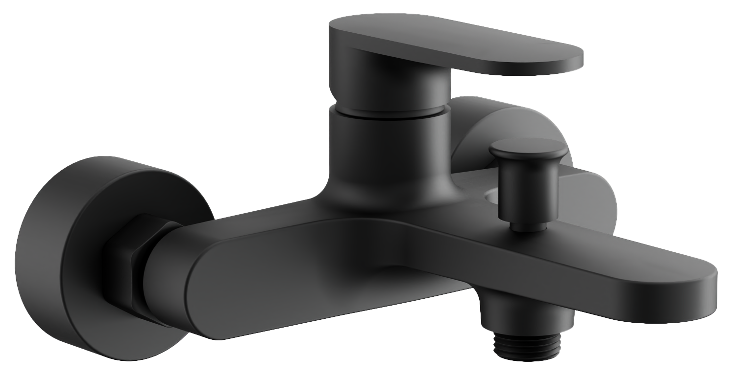 Смеситель для ванны, короткий излив, черный, B61713-7