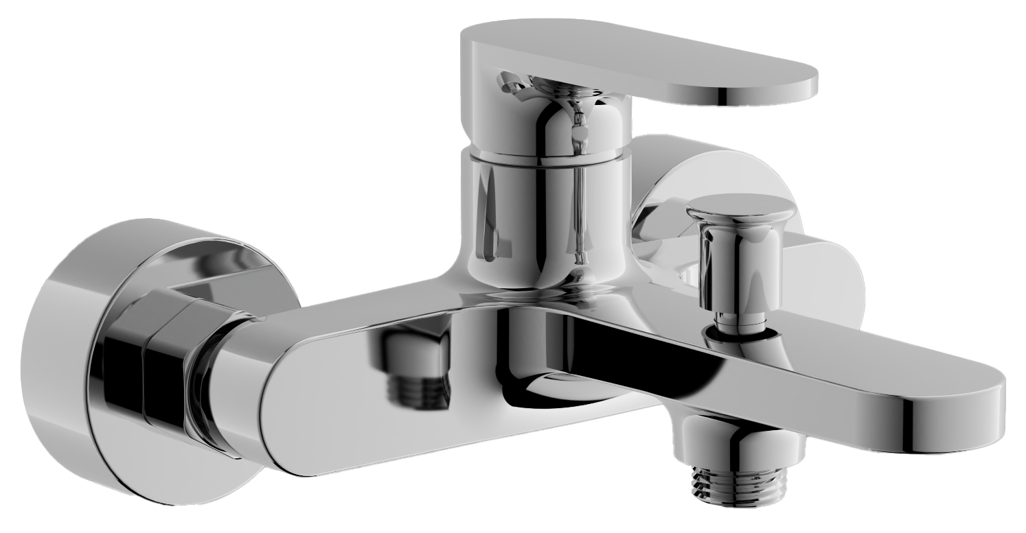 Смеситель для ванны, короткий излив, хром, B61713