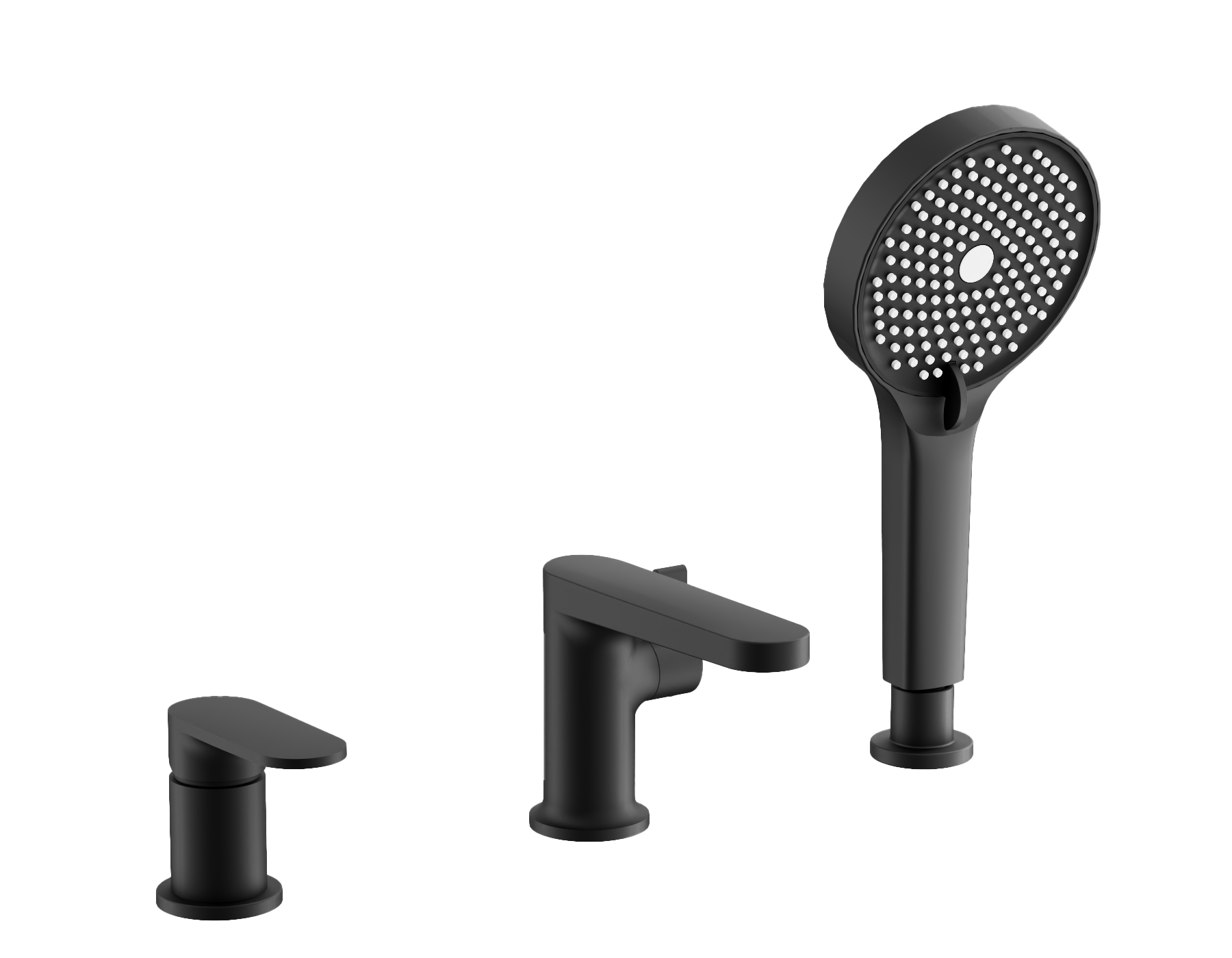 Смеситель для ванны, на борт, черный, B66713-7