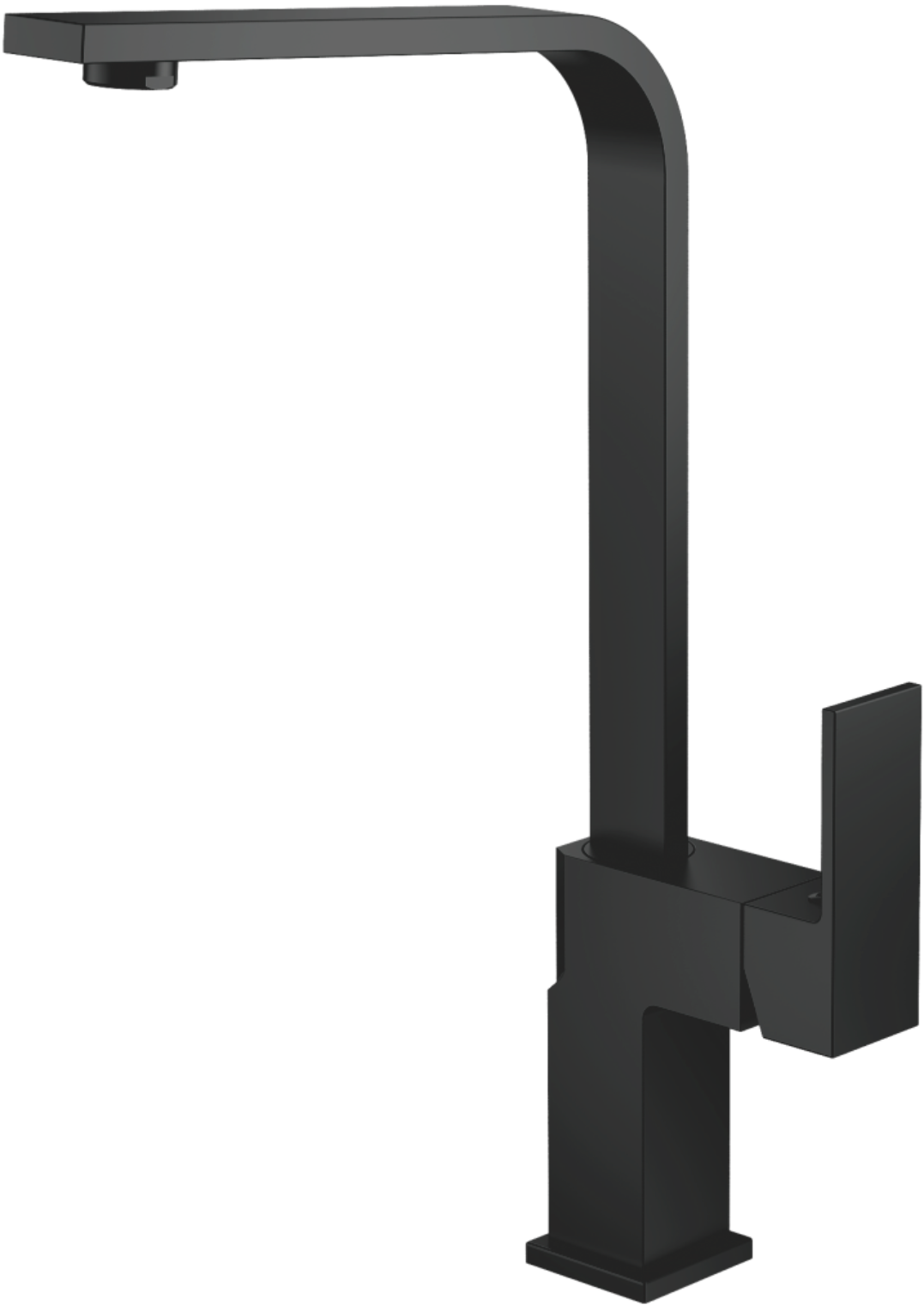 Смеситель для кухни, поворотный излив, черный, B70613-7