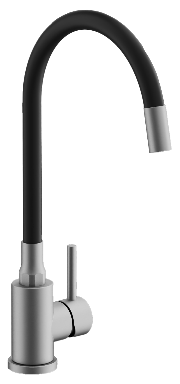 Смеситель для кухни, гибкий излив, сатин, B73809-1