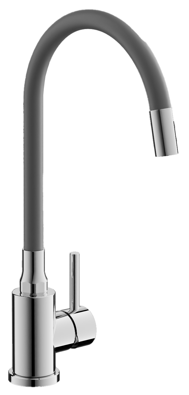Смеситель для кухни, гибкий излив, оружейная сталь, B73809-3