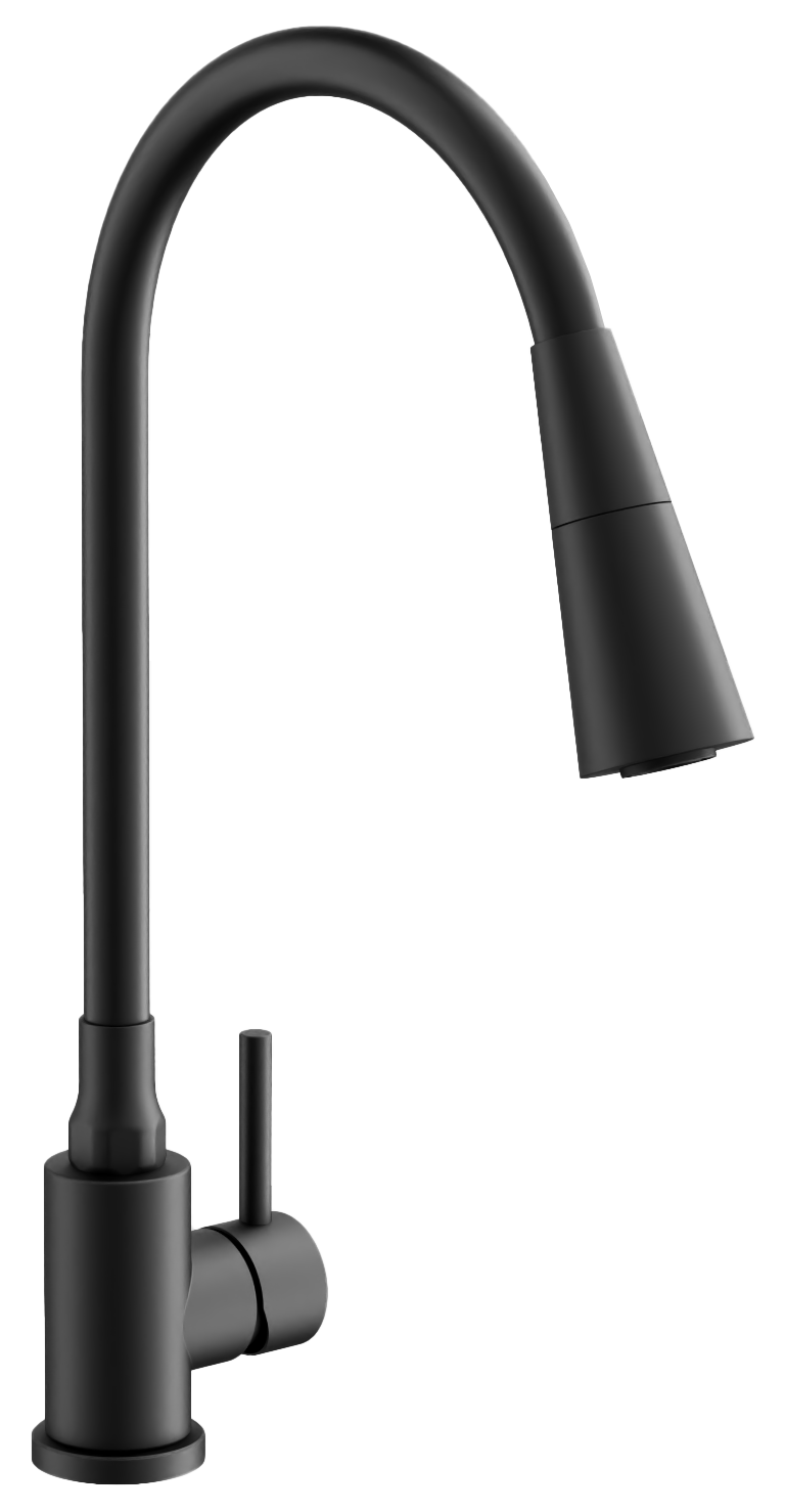 Смеситель для кухни, гибкий излив, черный, B74810-7