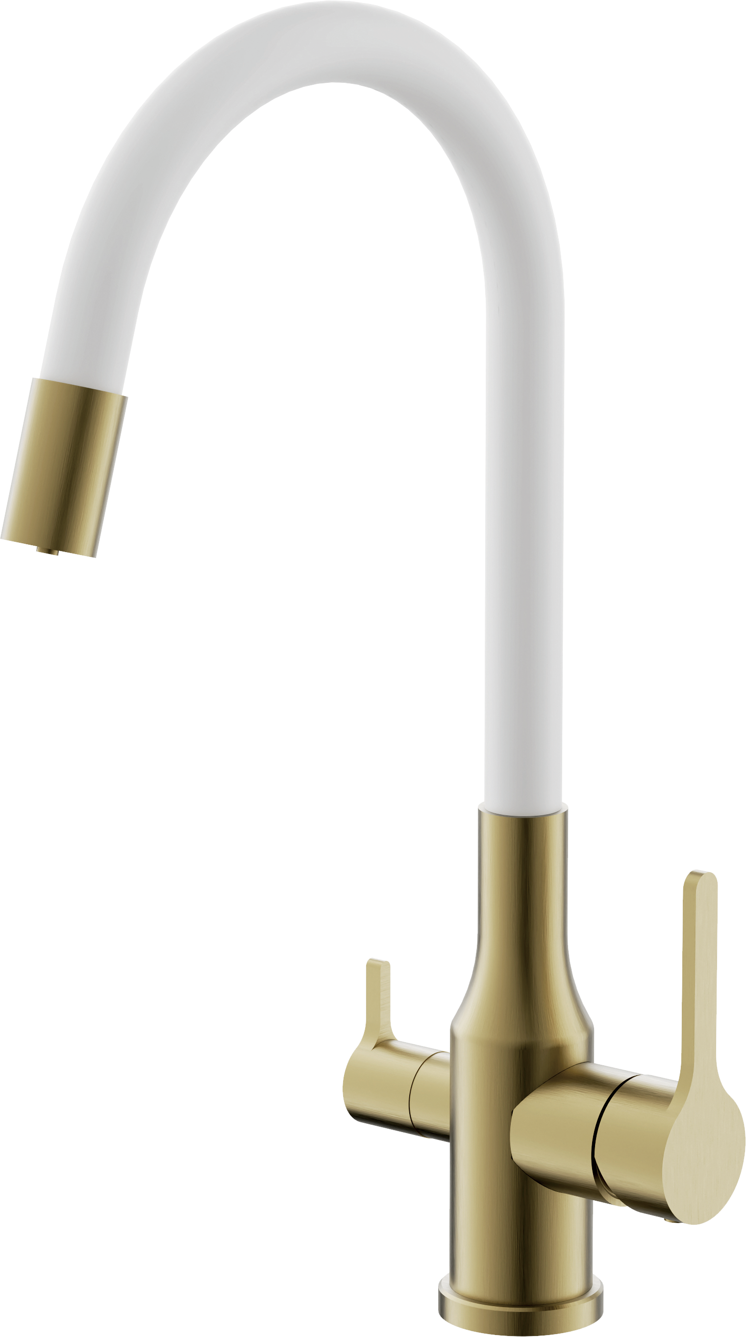 Смеситель для кухни, с подключением фильтра, брашированное золото, B76814-5