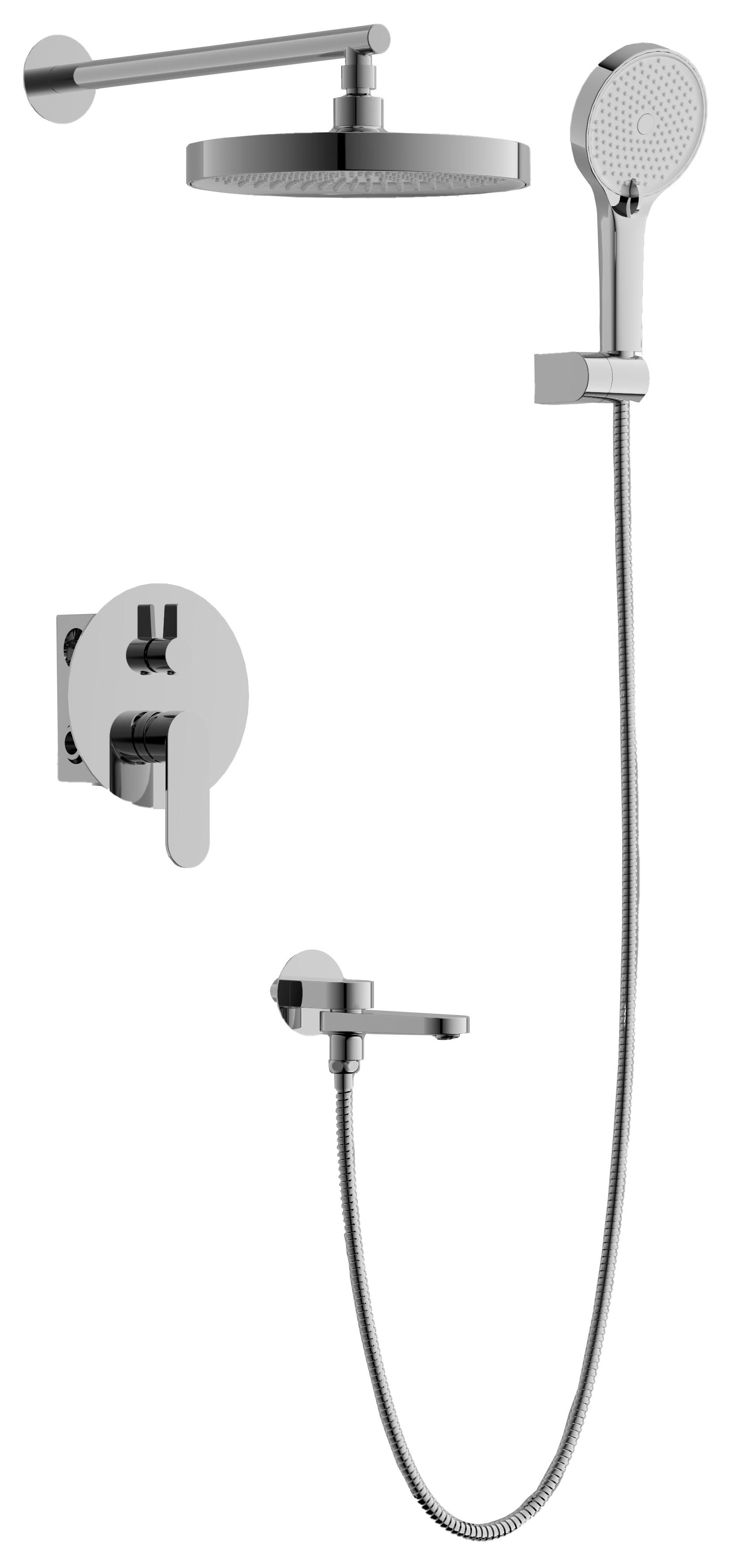 Душевая система, встраиваемая, хром, B80713