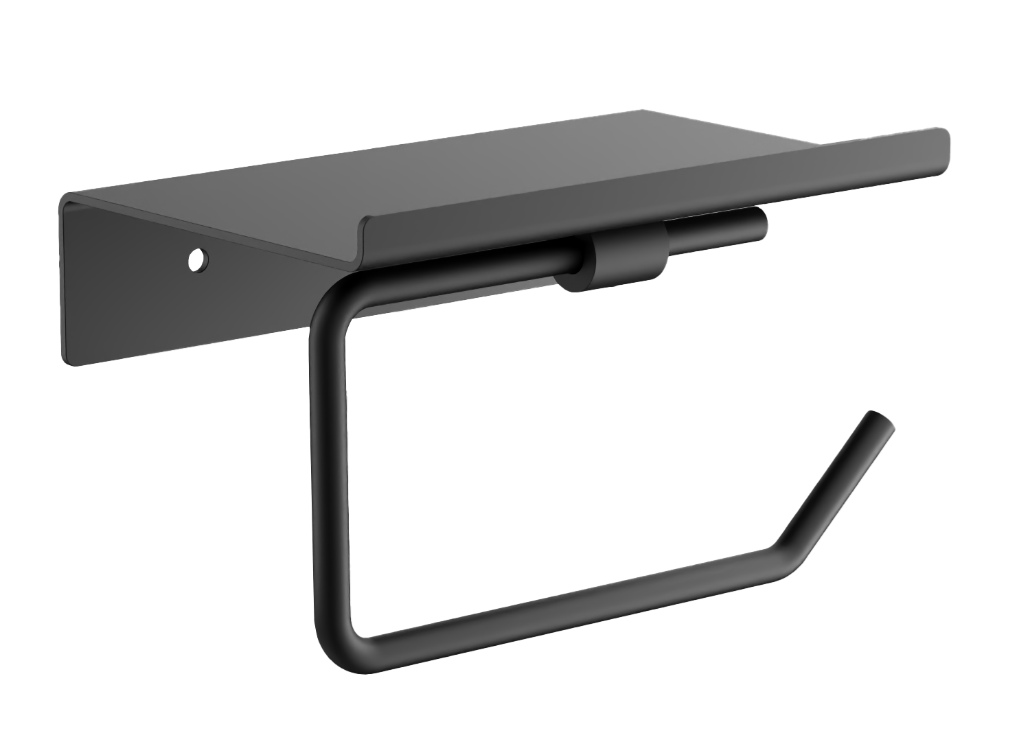 Держатель для туалетной бумаги, с подставкой, черный, B9001-7