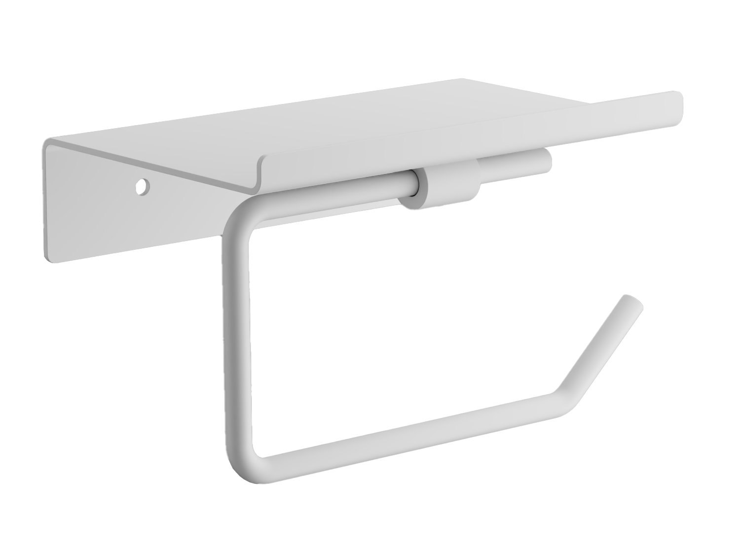 Держатель для туалетной бумаги, с подставкой, белый, B9001-8