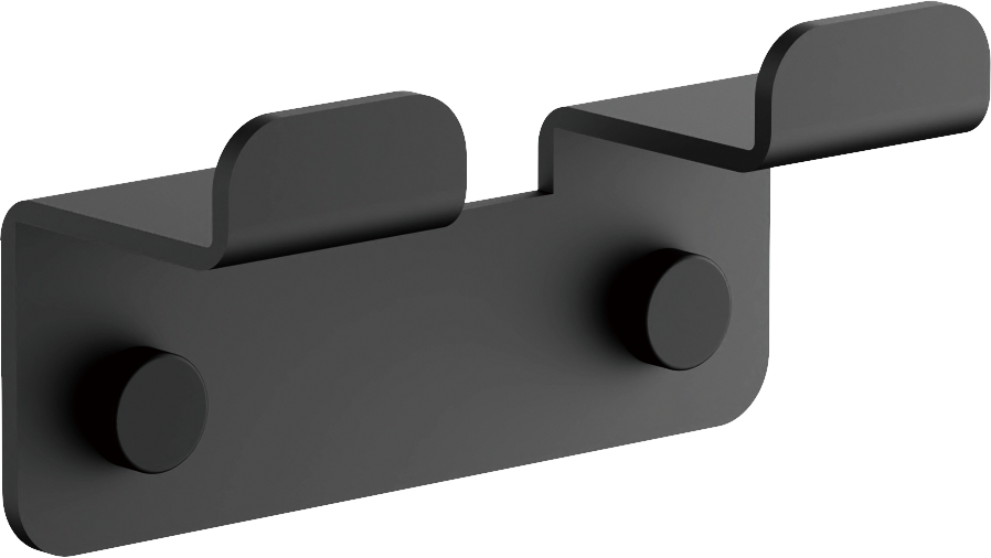 Планка с крючками, (2), черный, B9002-7