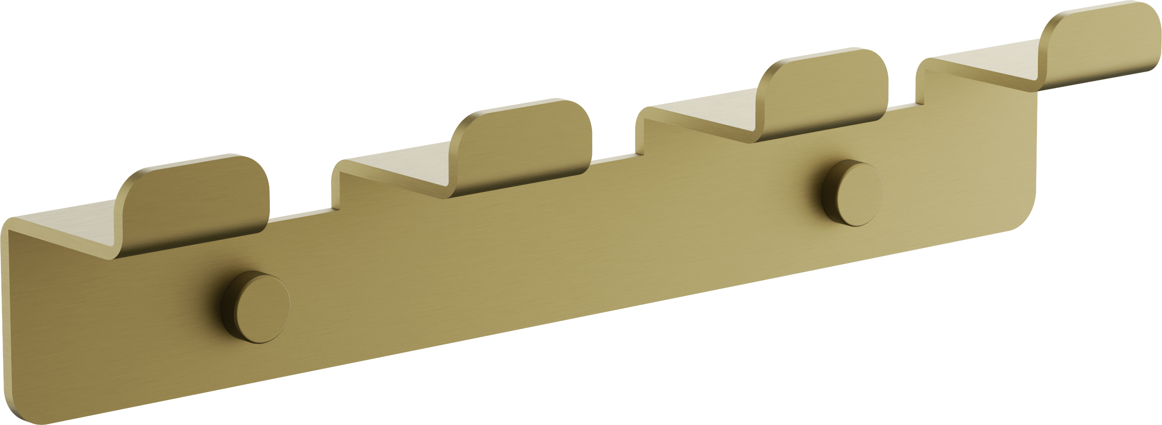 Планка с крючками, (4), брашированное золото, B9004-5