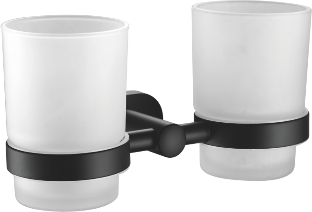 Стакан, двойной, черный, B90108