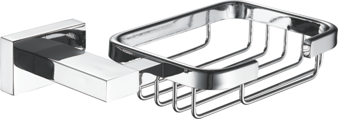 Мыльница, металлическая, хром, B90202-1