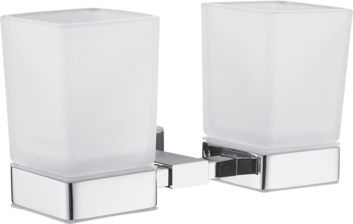 Стакан, двойной, хром, B90208