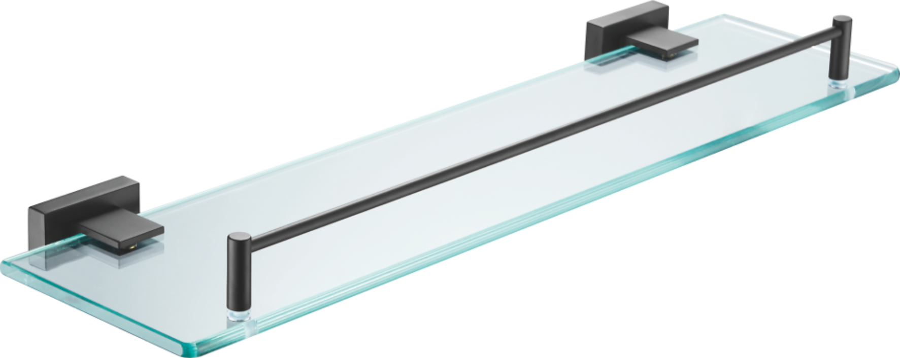 Полка стеклянная, черный, B90307