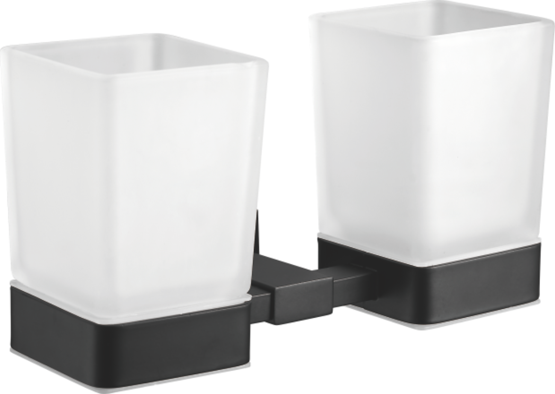 Стакан, двойной, черный, B90308