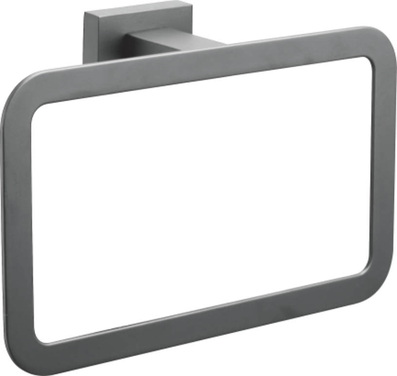 Держатель для полотенец, квадрат (1), оружейная сталь, B90404