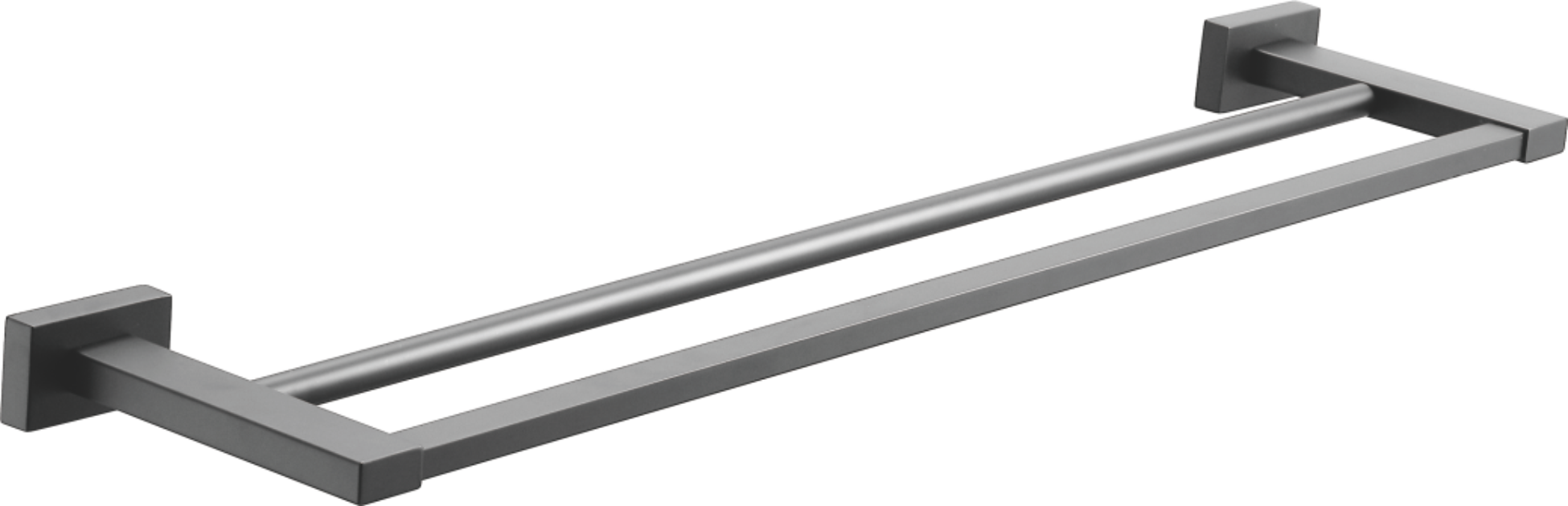 Держатель для полотенец, двойной (1), оружейная сталь, B90409