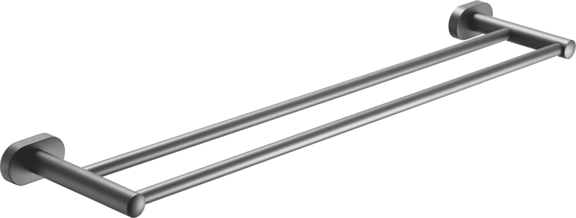 Держатель для полотенец, двойной (1), оружейная сталь, B90509