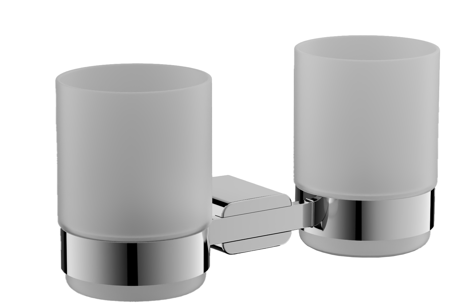 Стакан, двойной, хром, B90608