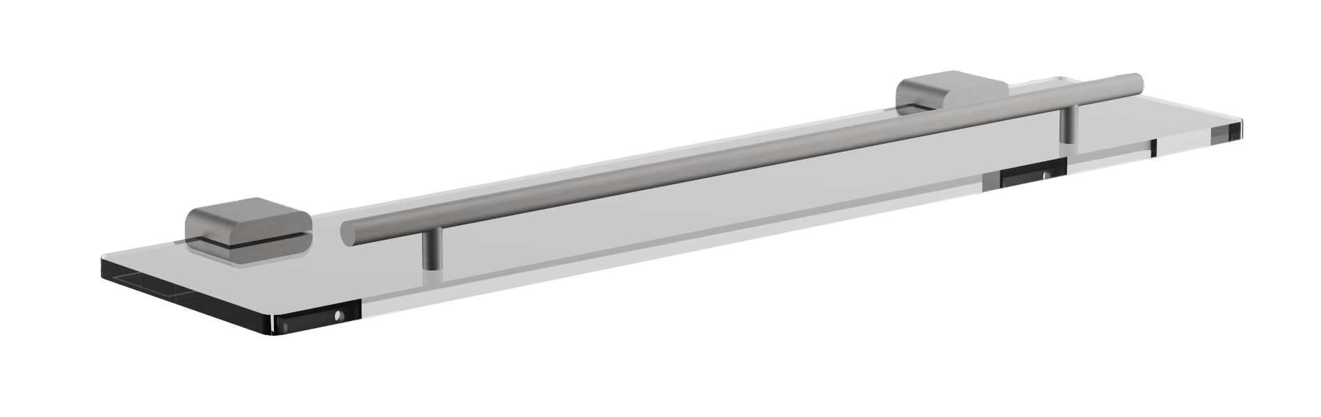 Полка стеклянная, оружейная сталь, B90707